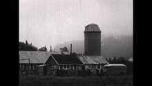 Alaskan Farm 1937 - A Barn, Silo And Other Structures Are Seen On A Farm In The Alaska Territory In 1937.