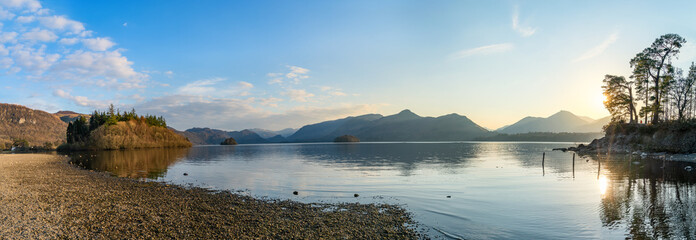 Poster - Derwentwater lake in Lake District. England