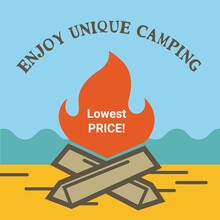 Enjoy Unique Camping Lowest Price, Travel Banner