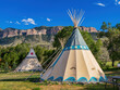 Sunny view of Tipi with beautiful landscape