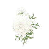 Fototapeta Kwiaty - Arrange bouquet of white florals