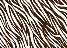 Zebra Abstract Seamless Pattern. Brown And White Stripes, Repeating Background. Vector Printing For Fabrics, Posters, Banners. 