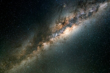 Wall Mural - milky way and galactic core. long exposure photograph.