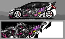 Car Livery Graphic Vector. Abstract Grunge Background Design For Vehicle Vinyl Wrap And Car Branding	