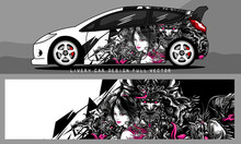 Car Livery Graphic Vector. Abstract Grunge Background Design For Vehicle Vinyl Wrap And Car Branding	