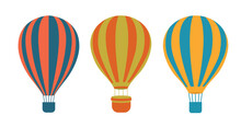 Multicolored Balloons. Bright Color Illustration On A White Background. Vector