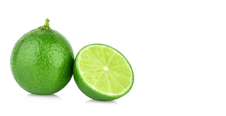 Canvas Print - Lime isolated on white background