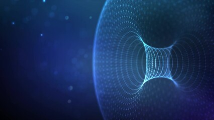 Wall Mural - big data tunnel background seamless loop. abstract digital background. computer data tunnel technolo