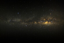 Clearly Milky Way Galaxy With Stars And Space Dust In The Universe