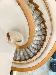 spiral staircase in the church