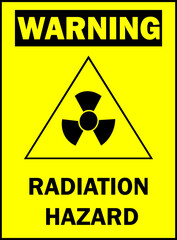 Poster - Radiation hazard laboratory warning 