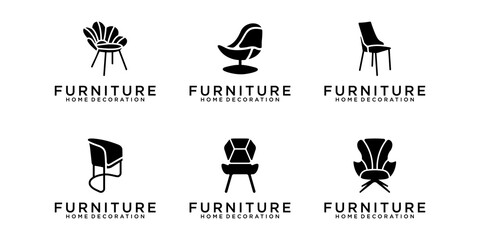 Wall Mural - sofa furniture logo design collection, home furniture, home chairs