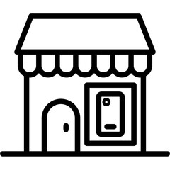 Wall Mural - Mobile Shop Icon