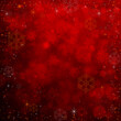 Abstract Christmas Red Christmas Background with Snowflake, Snow, and Star