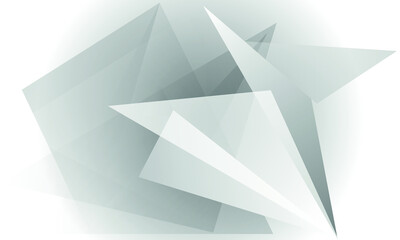 Sticker - abstract background in white and gray with triangles. vector illustration