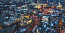 Beautiful Kharkiv Cityscape With Annunciation Cathedral