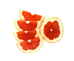 Wall Mural - Organic grapefruit isolated on white background. Taste grapefruit. Full depth of field with clipping path