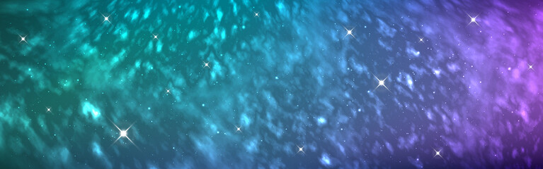 Wall Mural - cosmos wide background. realistic colorful galaxy. stardust texture with shining stars. starry cosmi