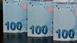 various banknotes. Turkish lira photos.