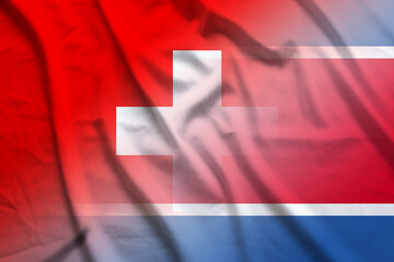 Switzerland and North Korea government flag international relations PRK CHE