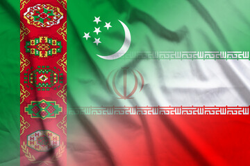 Turkmenistan and Iran government flag international negotiation IRN TKM