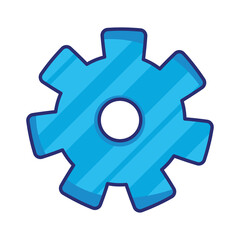 Sticker - blue gear setting