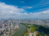 Fototapeta Uliczki - Hubei Wuhan Summer Urban Skyline Aerial photography scenery