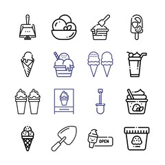 Poster - scoop Icon Set with line icons. Modern Thin Line Style. Suitable for Web and Mobile Icon. Vector illustration EPS 10.