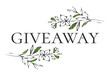Giveaway vector lettering. Giveaway banner for social media contests and special offer. 