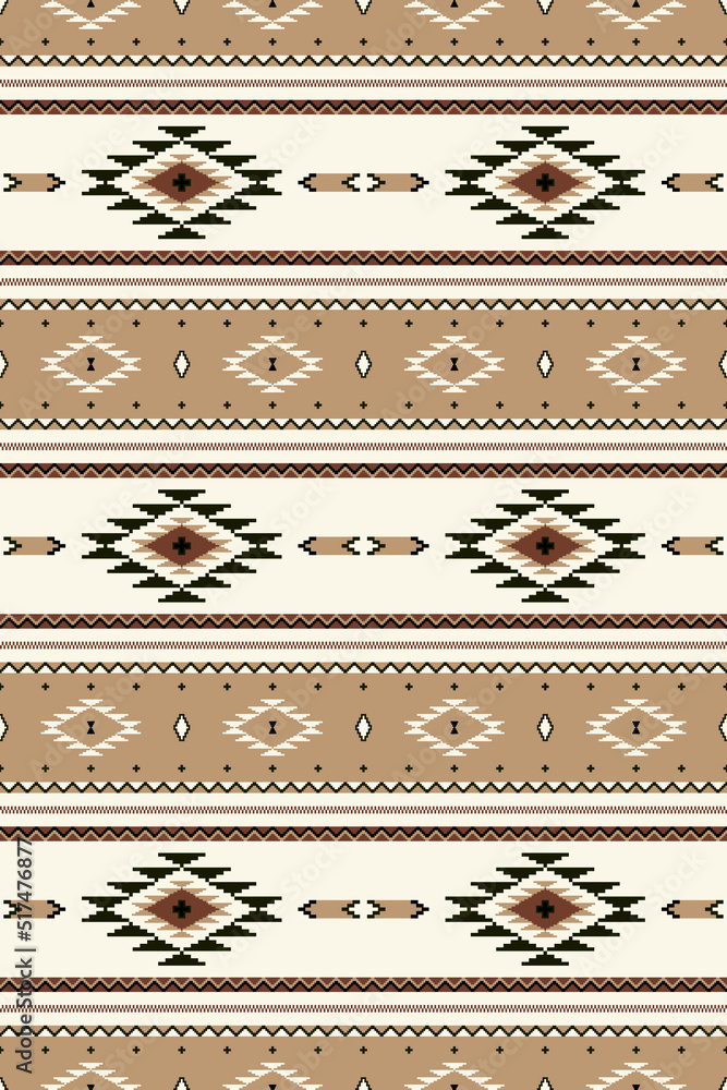 Ethnic seamless pattern. Native American tribal illustration. Southwest ...