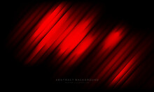 Abstract Red Stripe Blur Geometric On Black Design Modern Background Vector