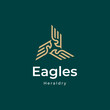 eagle logo design inspiration. eagle line art logo