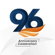 96 years anniversary design template. vector templates