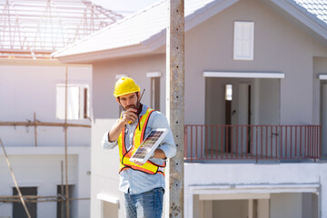 Aufkleber - construction worker on site