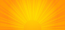 Orange Sunrise Background. Vector Illustration Of Solar Energy.