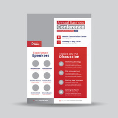 Wall Mural - Conference Flyer Design, Digital marketing webinar, corporate Business Meetup Flyer Design