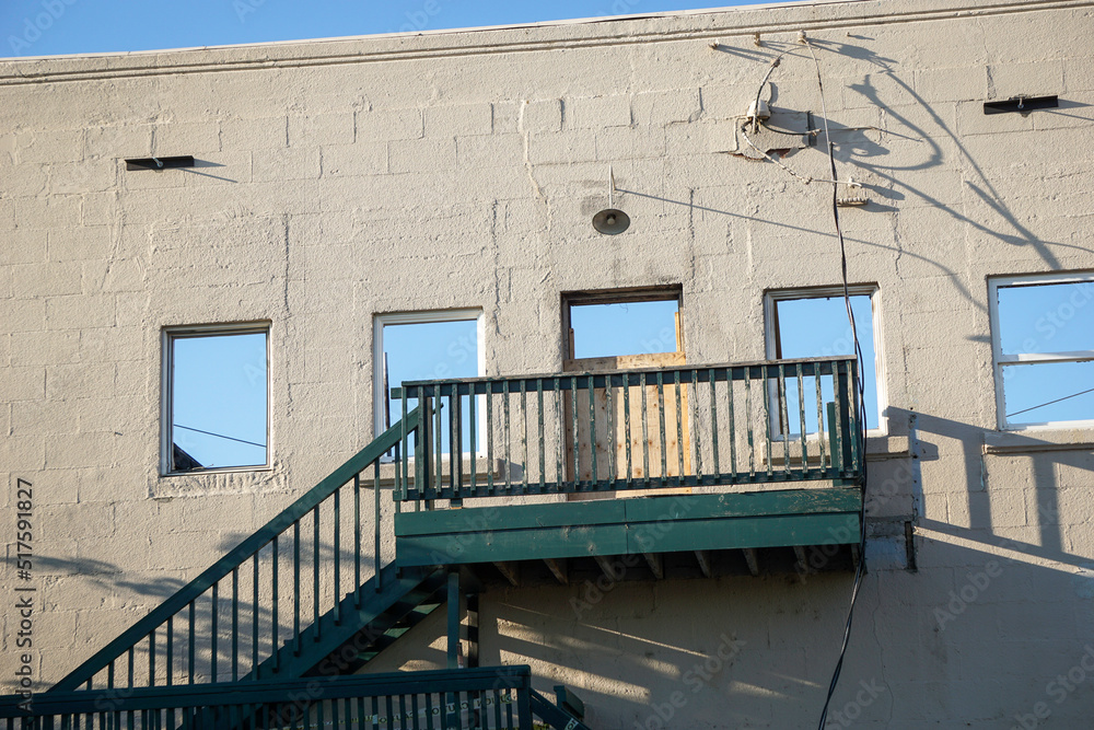 Old abandoned and rundown building