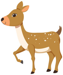 Wall Mural - Cute deer in flat cartoon style