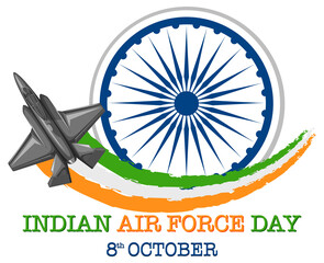 Wall Mural - Indian Air Force Day Poster