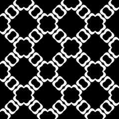 Wall Mural - Seamless pattern with oblique black bands.Modern geometric background.Seamless square abstract pattern.Repeat diamond shapes background with black and white elements.Abstract geometric pattern.