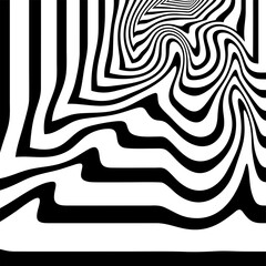 Wall Mural - Abstract illustration of a black stripe pattern.hypnosis spiral.Black And White Spiral.seamless wave line pattern.Curved Stripes Abstract Stripes Stock.Abstract Black and White.