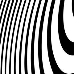 Wall Mural - Abstract illustration of a black stripe pattern.hypnosis spiral.Black And White Spiral.seamless wave line pattern.Curved Stripes Abstract Stripes Stock.Abstract Black and White.