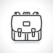 backpack or schoolbag line icon