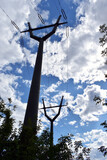 Fototapeta Sawanna - The energy mast against the sky