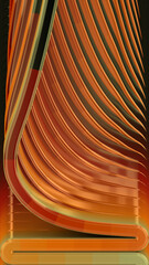 Leinwandbilder - Abstract flow of multi-colored lines with a stepped gradient. Digital illustration background. 3d rendering