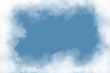 Watercolor Background Blue Sky With Clouds