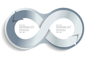 Two elements scheme, diagram. Infographic template.