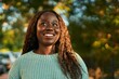 © Krakenimages.com - Young african woman smiling happy at the park