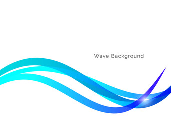 abstract stylish blue wave design background