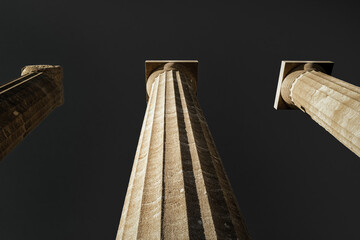 Wall Mural - Doric columns at Lindos Acropolis in Rhodes island in Greece